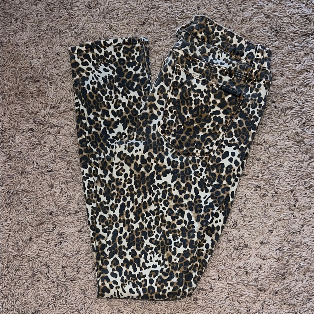 Hudson Leopard Print Skinny Jeans